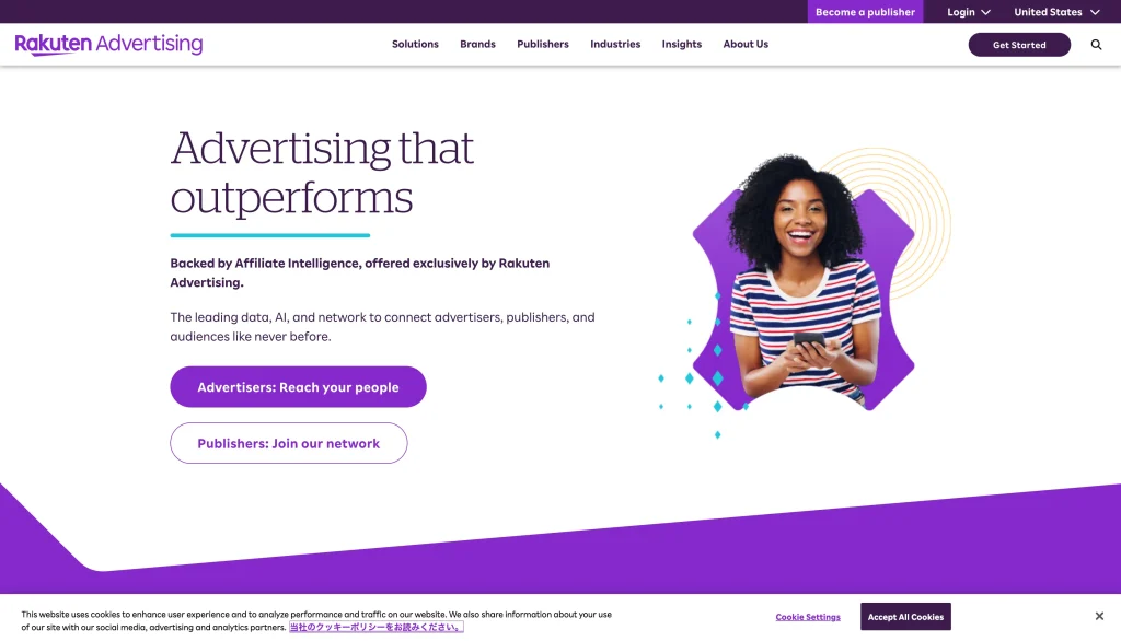 Rakuten Marketing homepage