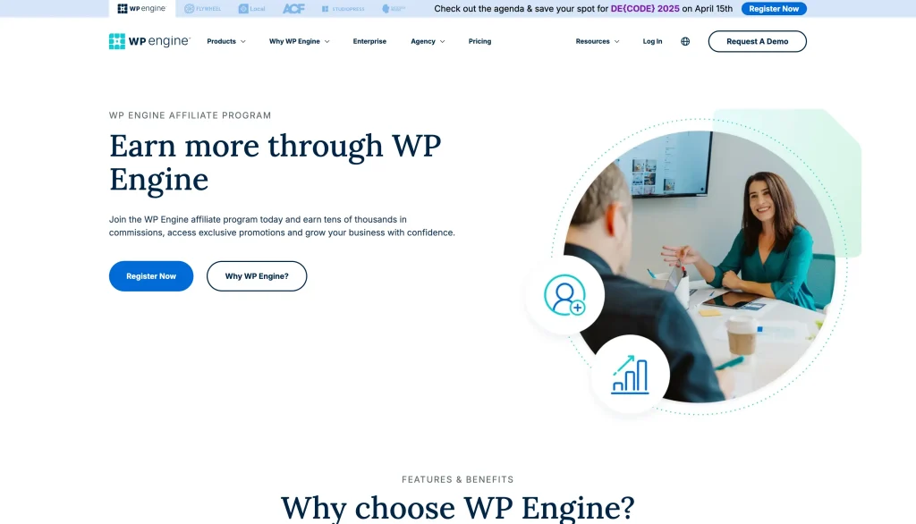 WP Engine Affiliate Program homepage