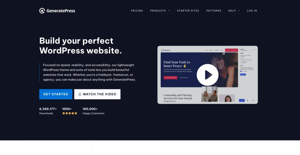 generatepress homepage