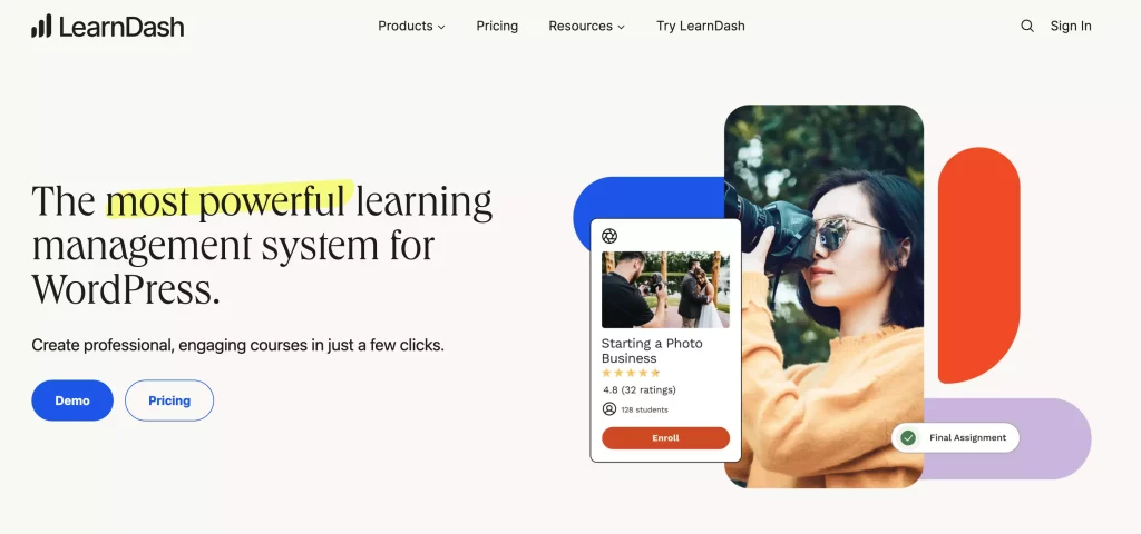 Learndash Website Homepage